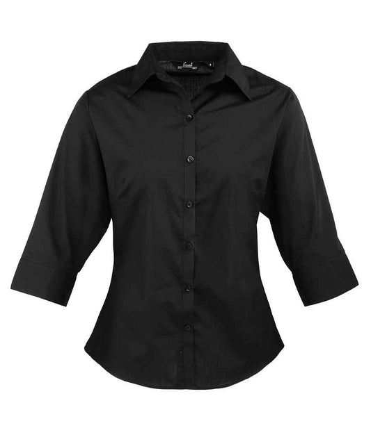 Premier Ladies 3/4 Sleeve Poplin Blouse Premier