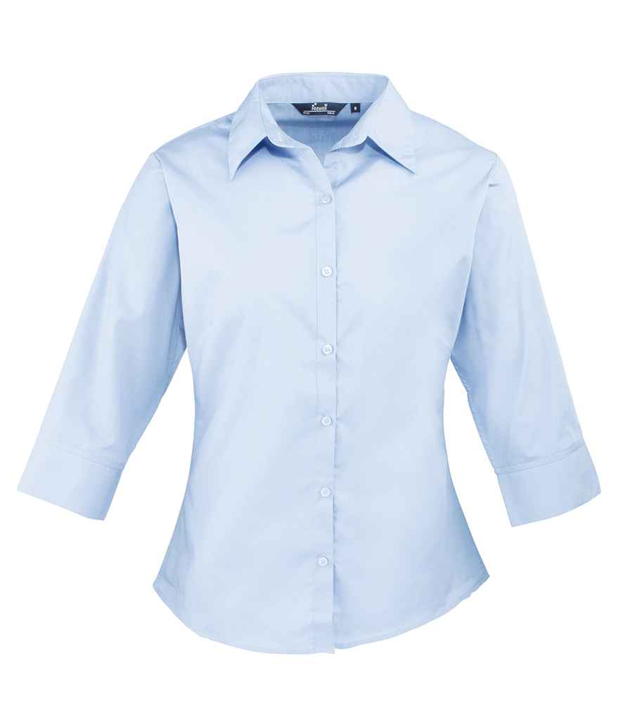 Premier Ladies 3/4 Sleeve Poplin Blouse Premier