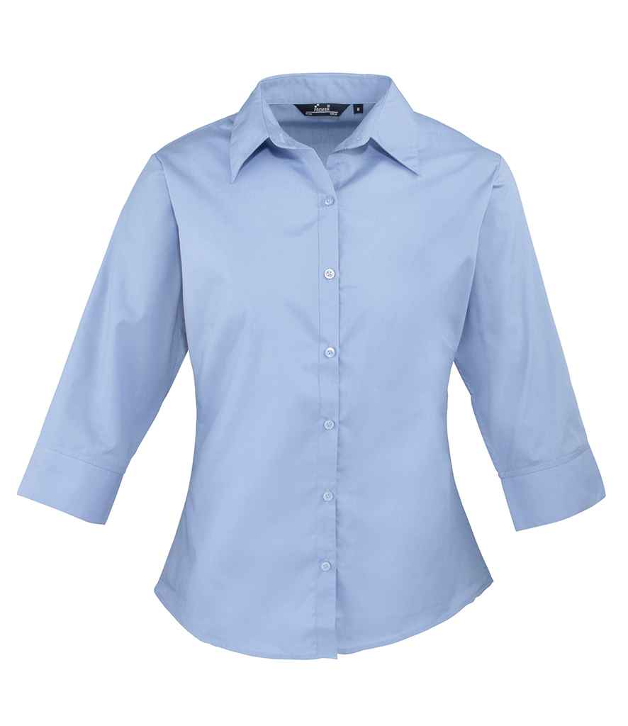 Premier Ladies 3/4 Sleeve Poplin Blouse Premier