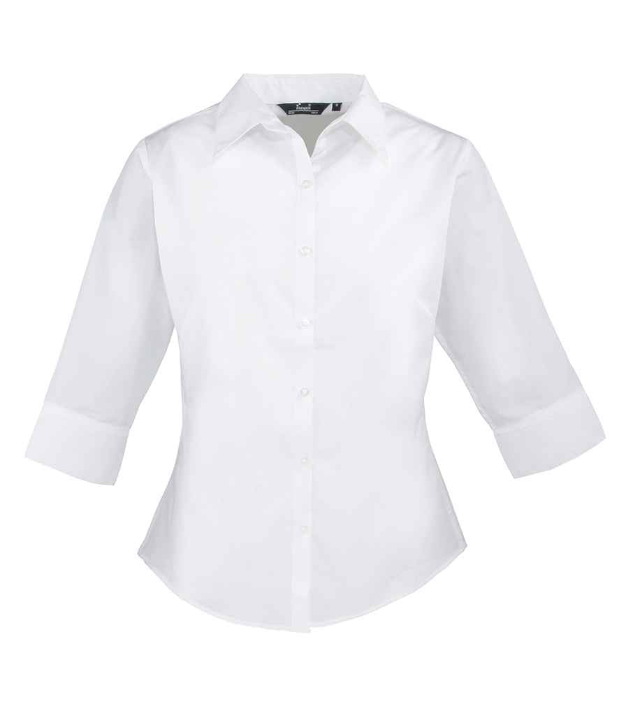 Premier Ladies 3/4 Sleeve Poplin Blouse Premier