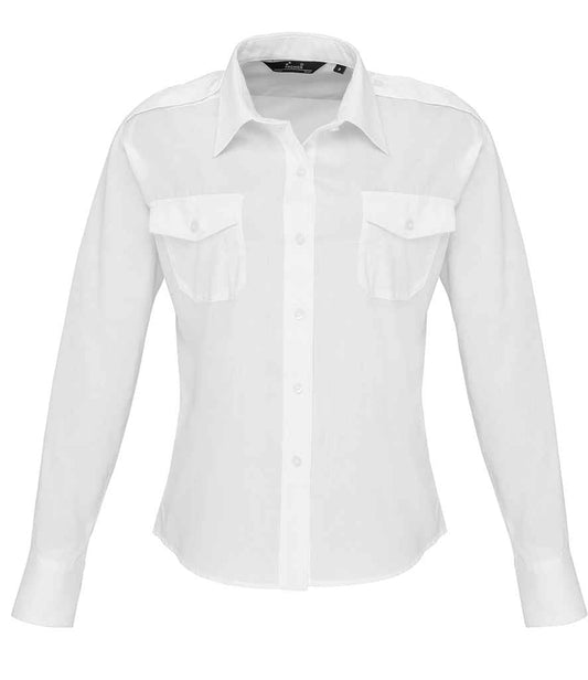 Premier Ladies Long Sleeve Pilot Shirt Premier
