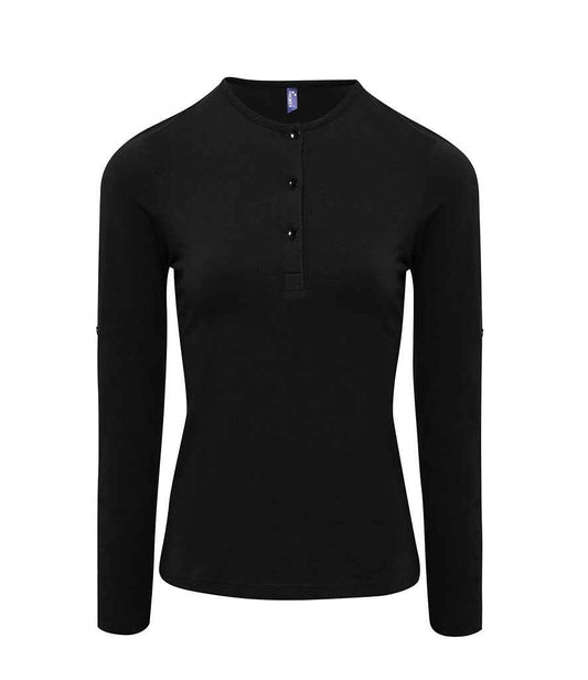 Premier Ladies Long John Roll Sleeve T-Shirt Premier