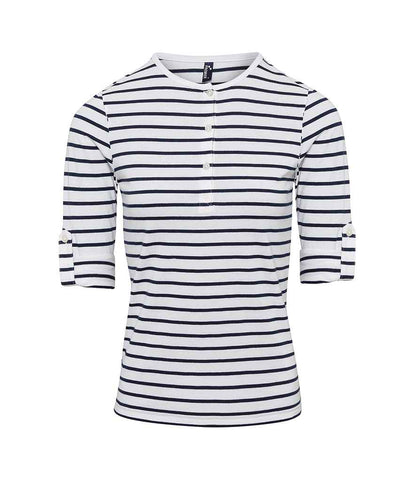 Premier Ladies Long John Roll Sleeve T-Shirt Premier