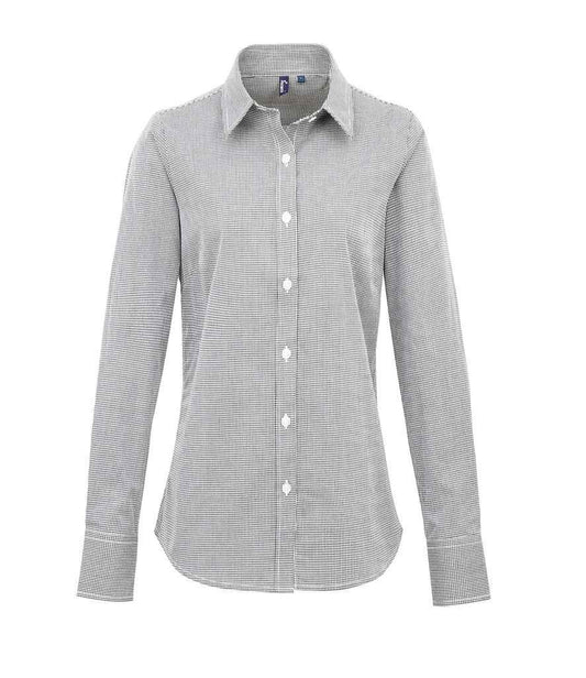 Premier Ladies Gingham Long Sleeve Shirt Premier