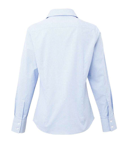 Premier Ladies Gingham Long Sleeve Shirt Premier
