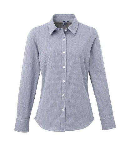 Premier Ladies Gingham Long Sleeve Shirt Premier