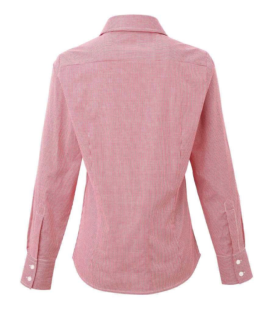 Premier Ladies Gingham Long Sleeve Shirt Premier