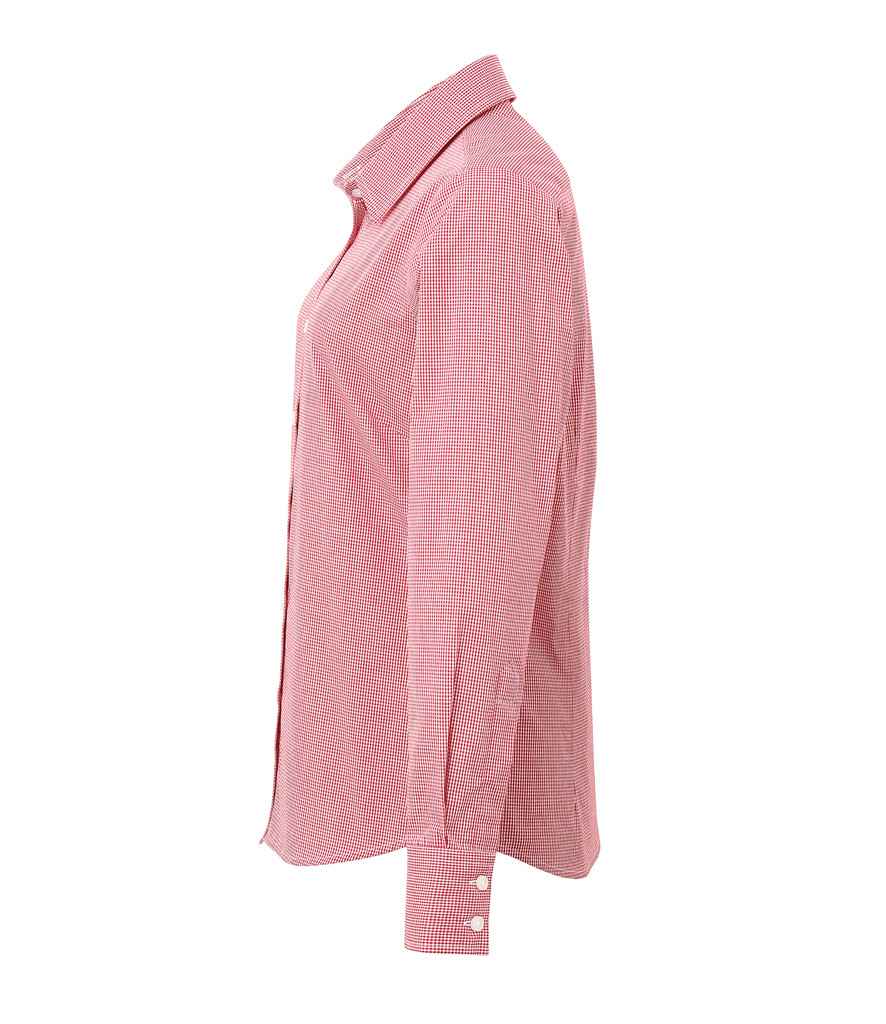Premier Ladies Gingham Long Sleeve Shirt Premier