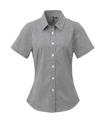 Premier Ladies Gingham Short Sleeve Shirt Premier