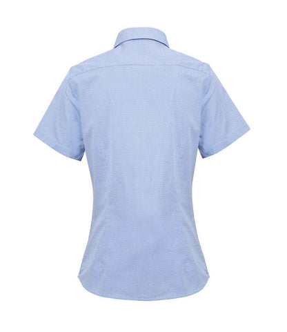 Premier Ladies Gingham Short Sleeve Shirt Premier