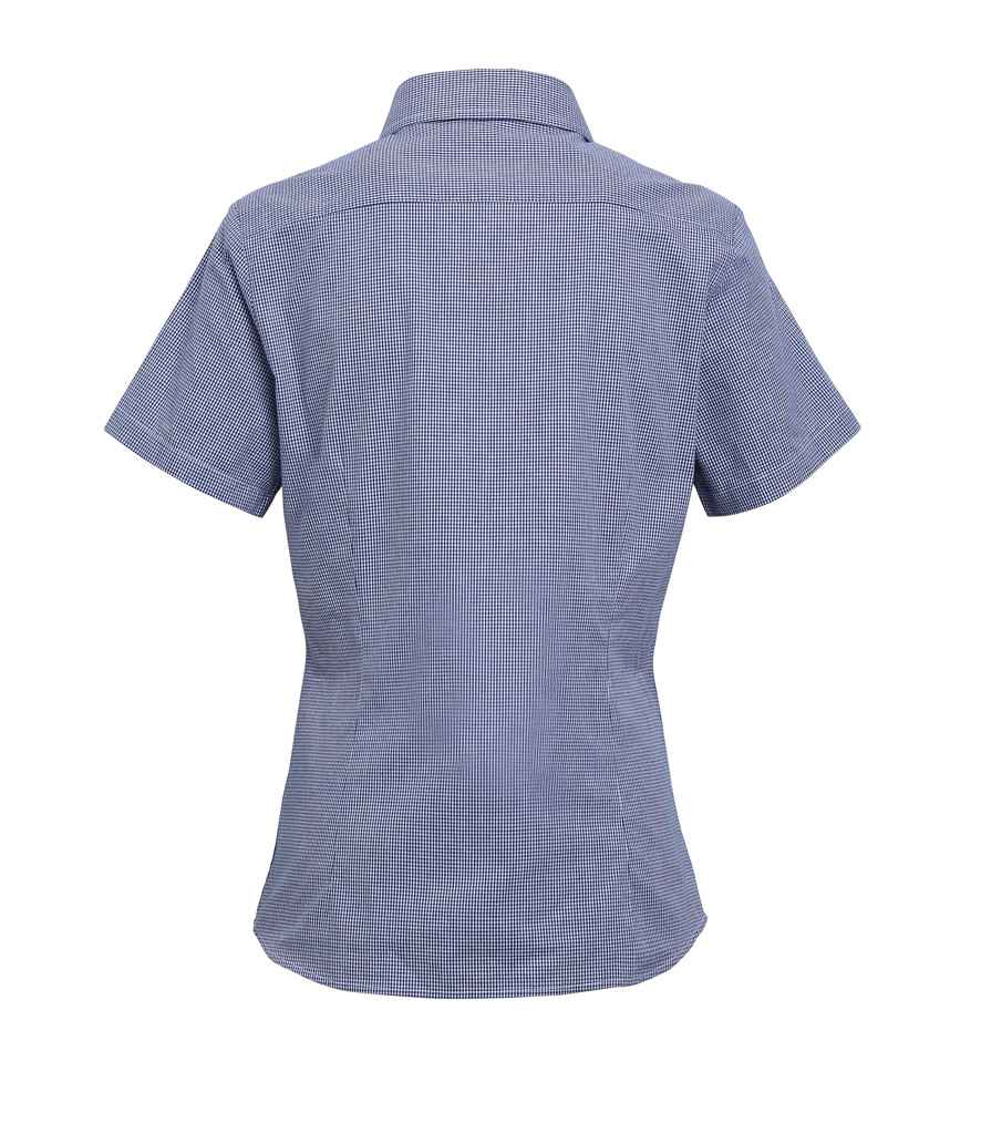Premier Ladies Gingham Short Sleeve Shirt Premier