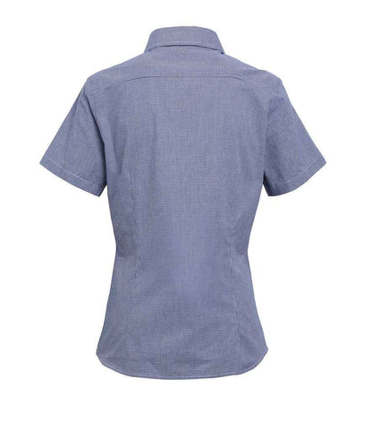 Premier Ladies Gingham Short Sleeve Shirt Premier