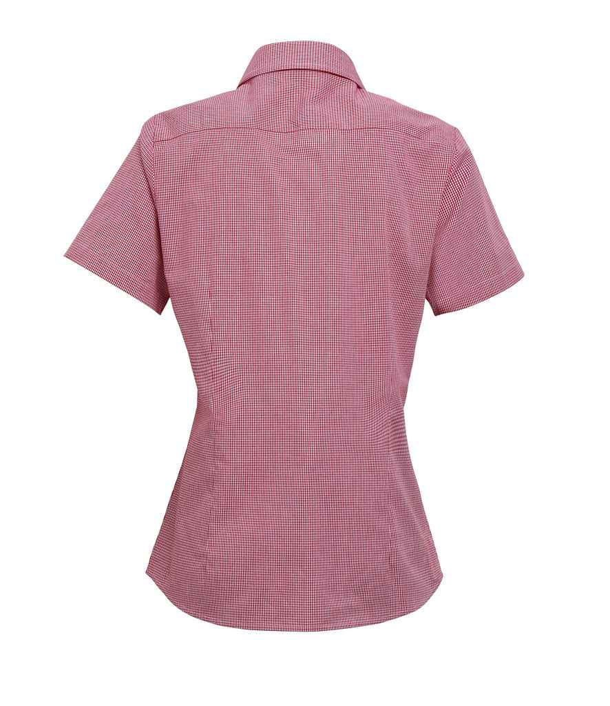 Premier Ladies Gingham Short Sleeve Shirt Premier