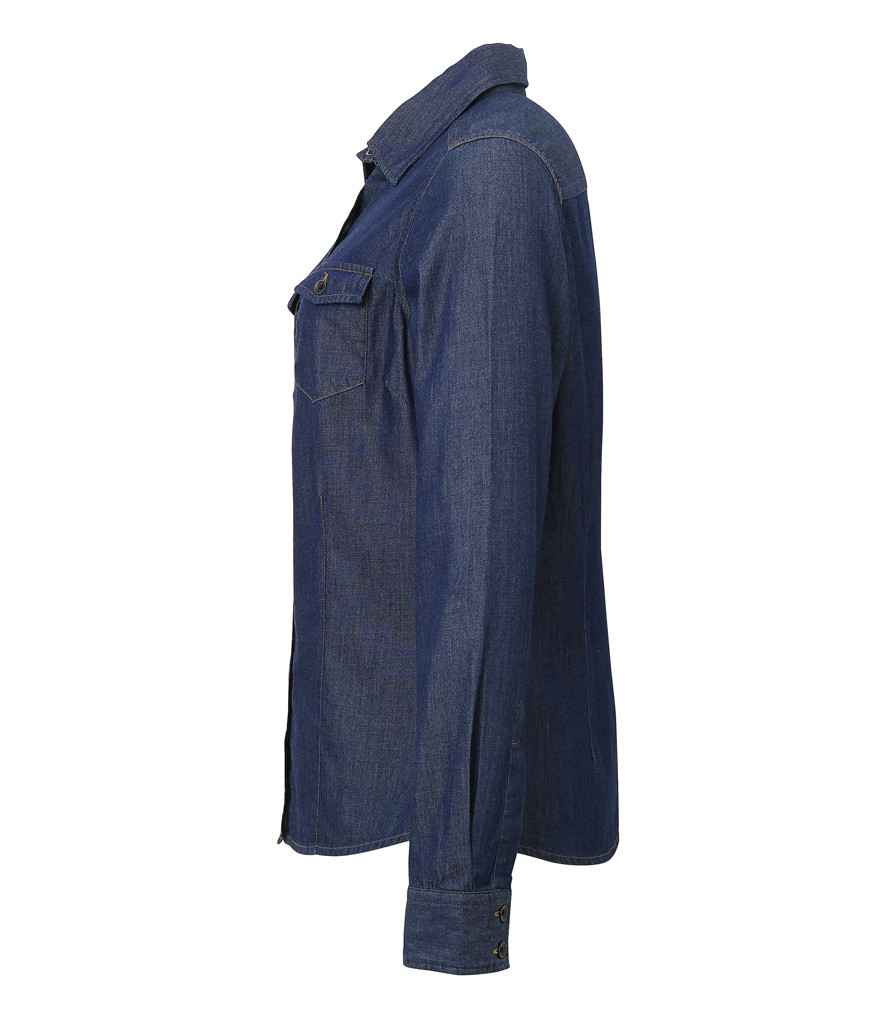 Premier Ladies Jeans Stitch Denim Shirt Premier