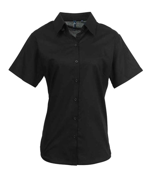 Premier Ladies Signature Short Sleeve Oxford Shirt Premier