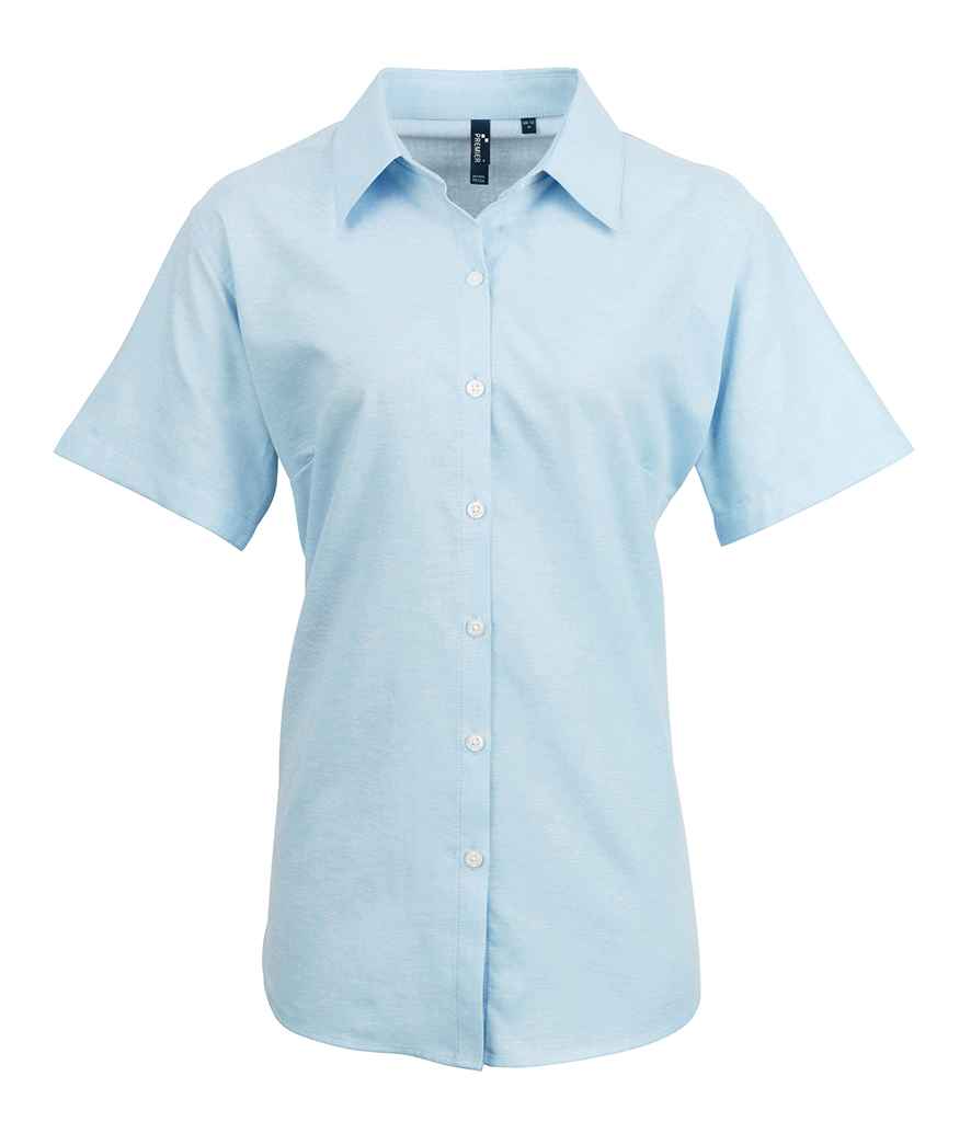 Premier Ladies Signature Short Sleeve Oxford Shirt Premier