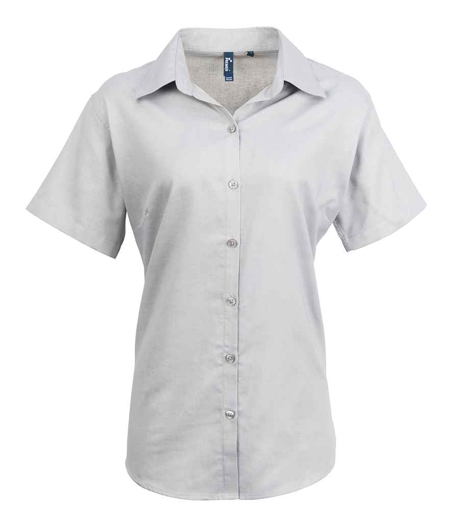 Premier Ladies Signature Short Sleeve Oxford Shirt Premier