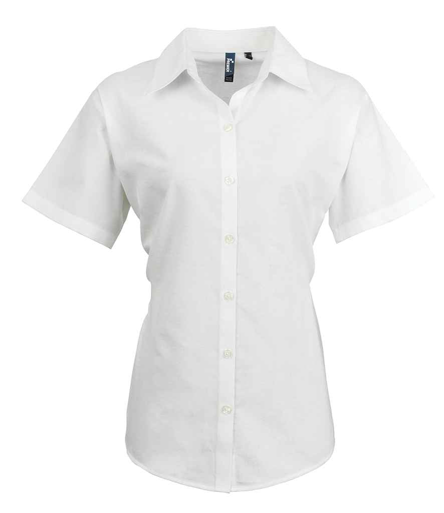 Premier Ladies Signature Short Sleeve Oxford Shirt Premier