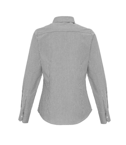 Premier Ladies Long Sleeve Striped Oxford Shirt Premier