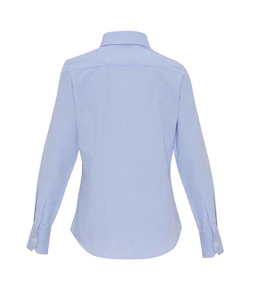 Premier Ladies Long Sleeve Striped Oxford Shirt Premier
