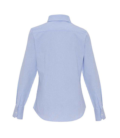 Premier Ladies Long Sleeve Striped Oxford Shirt Premier
