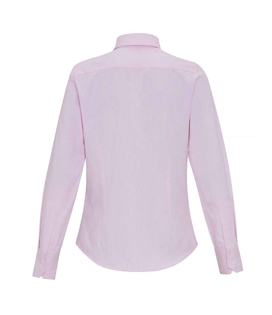 Premier Ladies Long Sleeve Striped Oxford Shirt Premier