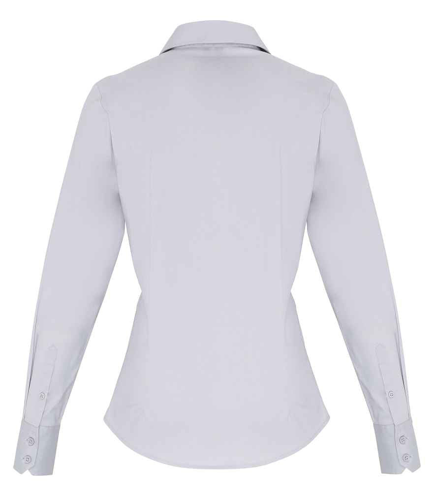 Premier Ladies Long Sleeve Stretch Fit Poplin Shirt Premier
