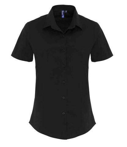 Premier Ladies Short Sleeve Stretch Fit Poplin Shirt Premier