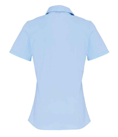 Premier Ladies Short Sleeve Stretch Fit Poplin Shirt Premier