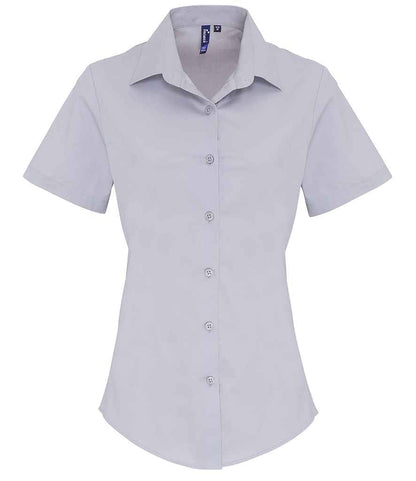 Premier Ladies Short Sleeve Stretch Fit Poplin Shirt Premier