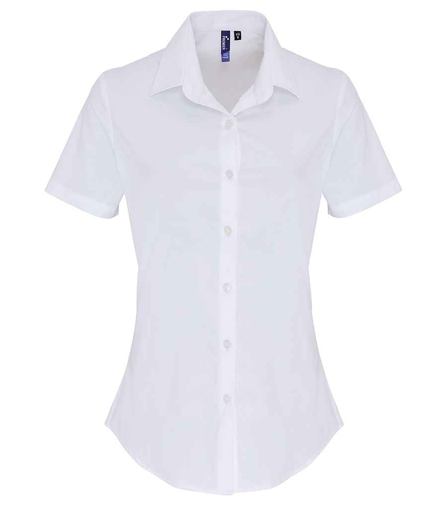 Premier Ladies Short Sleeve Stretch Fit Poplin Shirt Premier