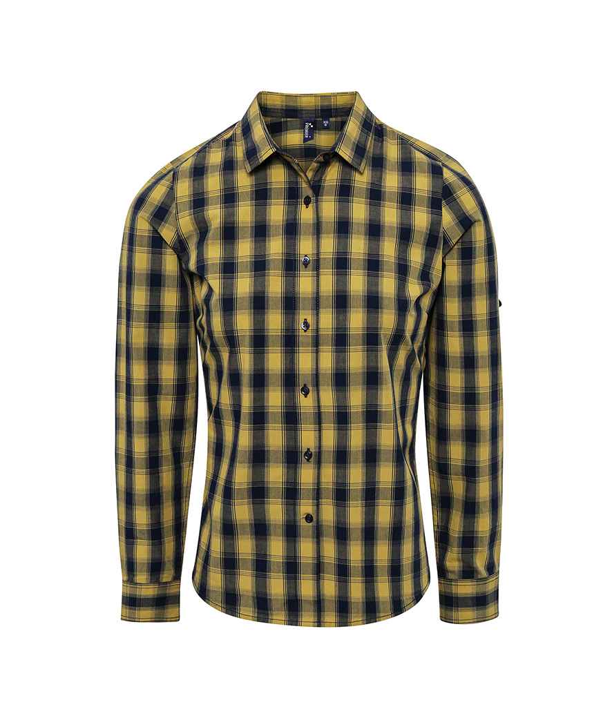 Premier Ladies Mulligan Check Long Sleeve Shirt Premier