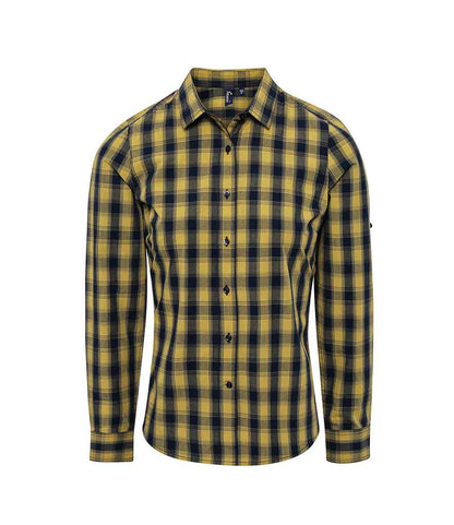 Premier Ladies Mulligan Check Long Sleeve Shirt Premier