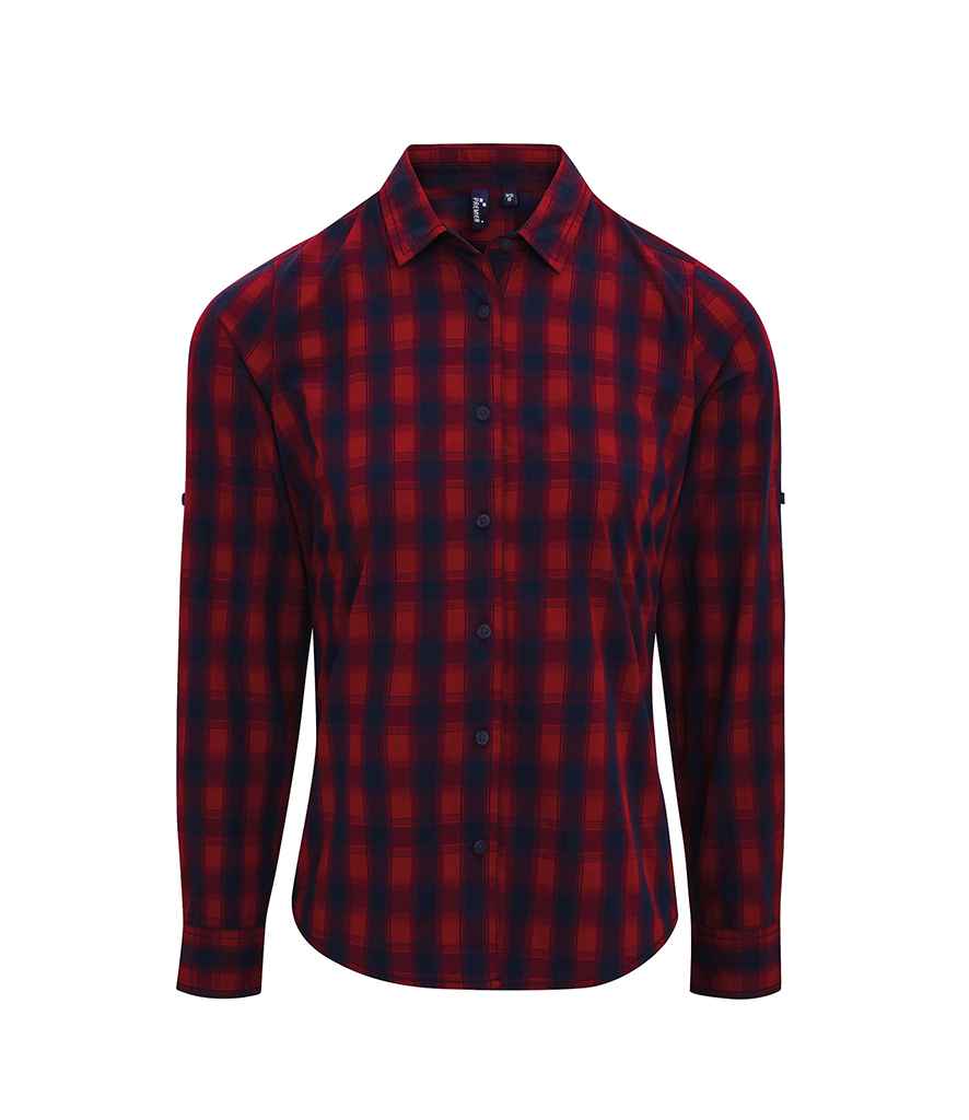 Premier Ladies Mulligan Check Long Sleeve Shirt Premier