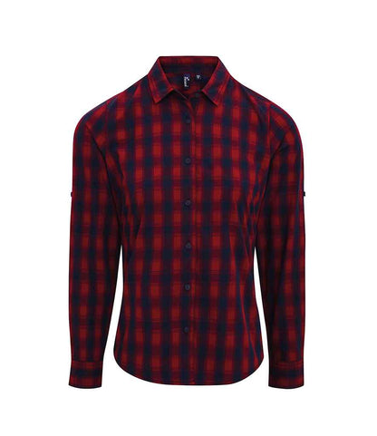 Premier Ladies Mulligan Check Long Sleeve Shirt Premier