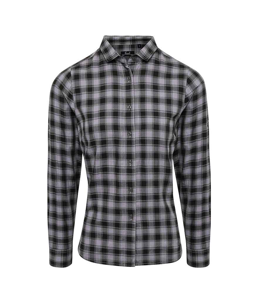 Premier Ladies Mulligan Check Long Sleeve Shirt Premier