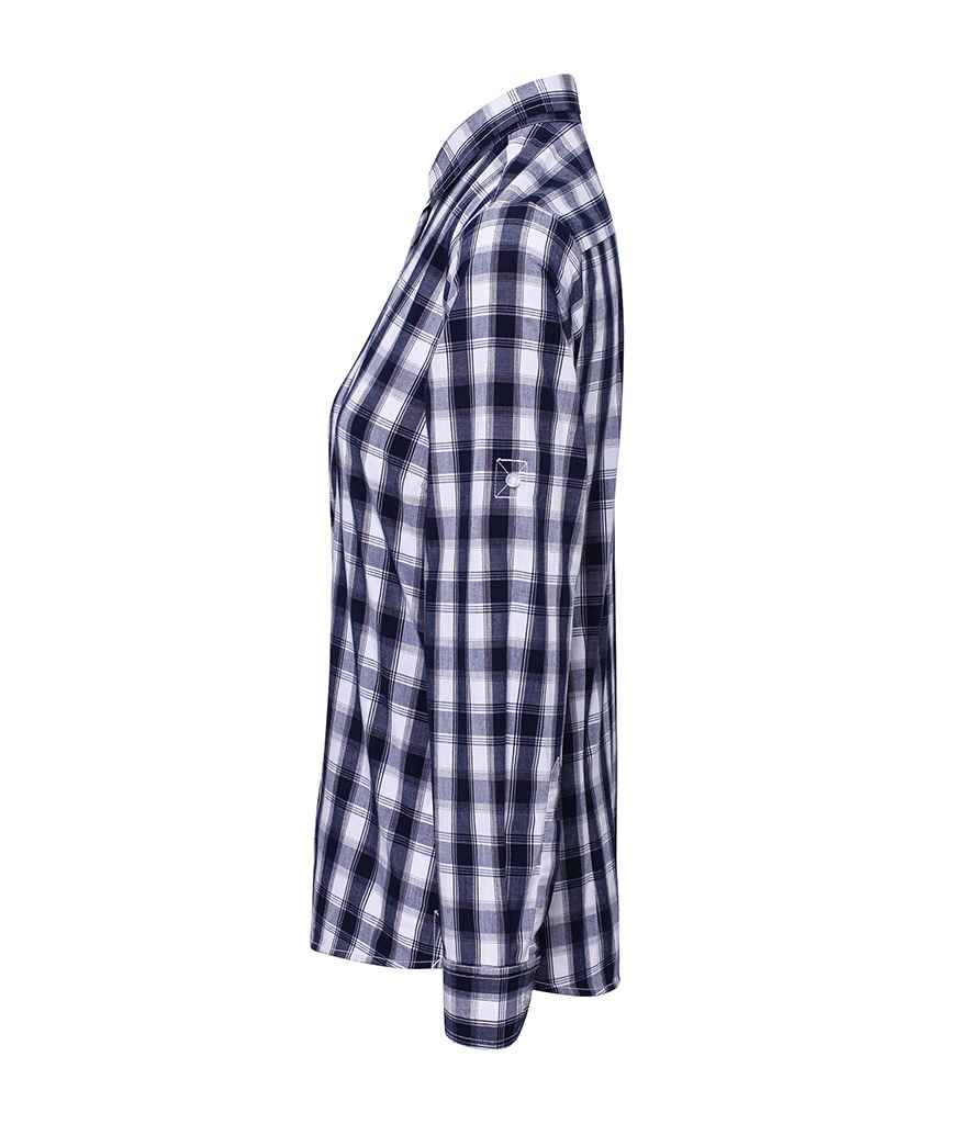 Premier Ladies Mulligan Check Long Sleeve Shirt Premier