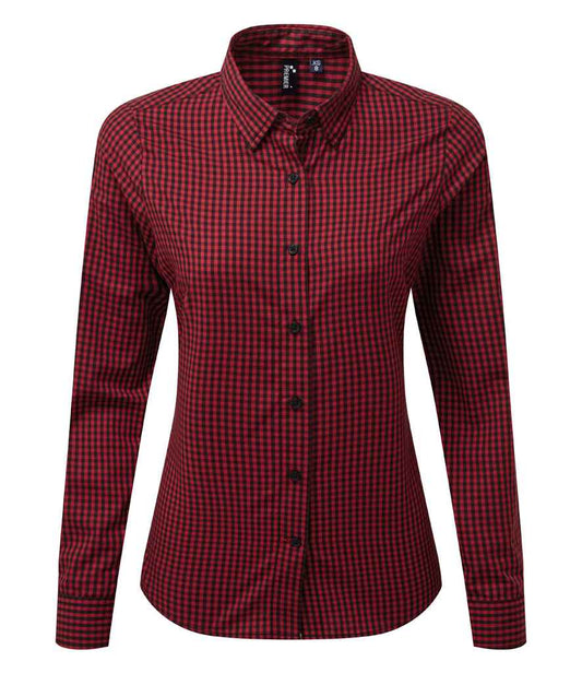 Premier Ladies Maxton Check Long Sleeve Shirt Premier