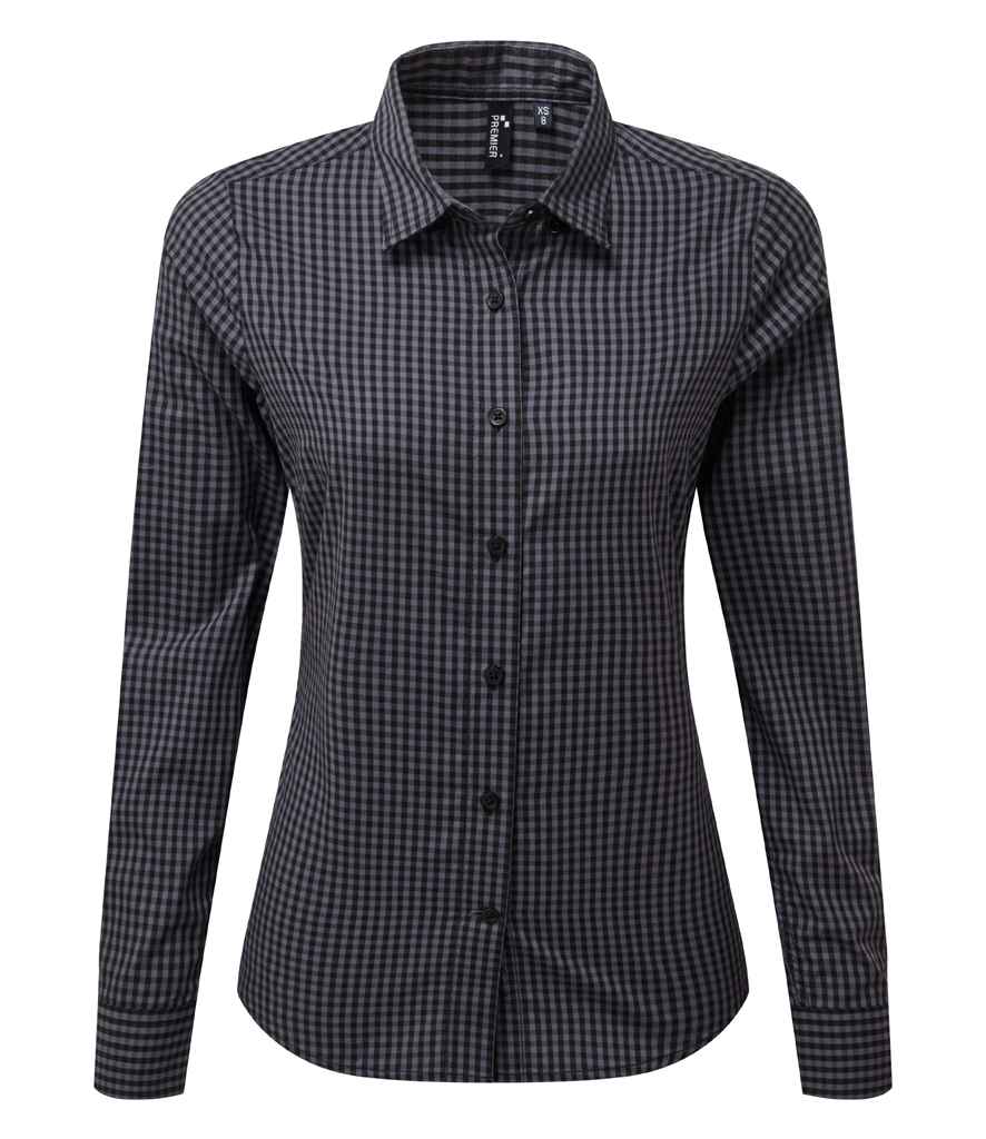 Premier Ladies Maxton Check Long Sleeve Shirt Premier