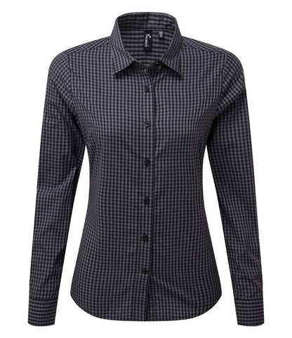 Premier Ladies Maxton Check Long Sleeve Shirt Premier