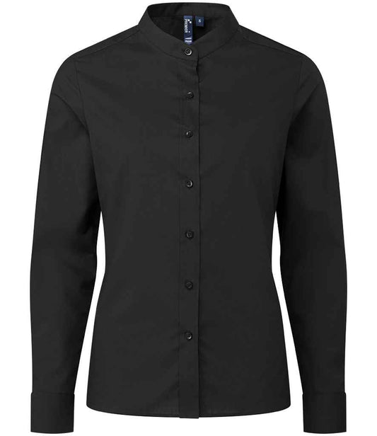 Premier Ladies Banded Collar Grandad Shirt Premier