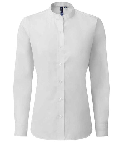 Premier Ladies Banded Collar Grandad Shirt Premier