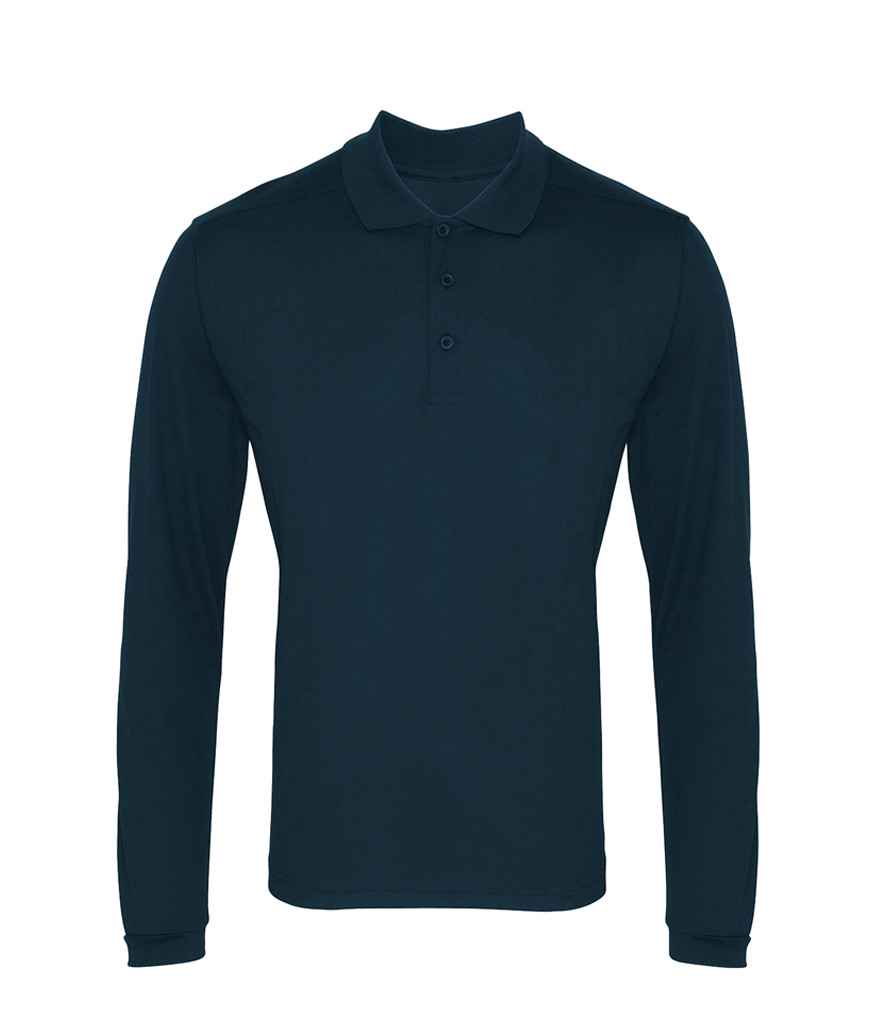 Premier Long Sleeve Coolchecker® Piqué Polo Shirt Premier