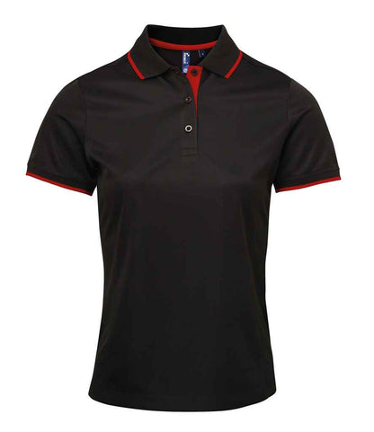 Premier Ladies Contrast Coolchecker® Piqué Polo Shirt Premier
