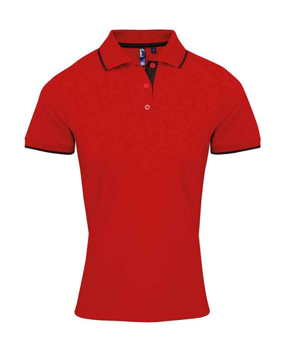 Premier Ladies Contrast Coolchecker® Piqué Polo Shirt Premier