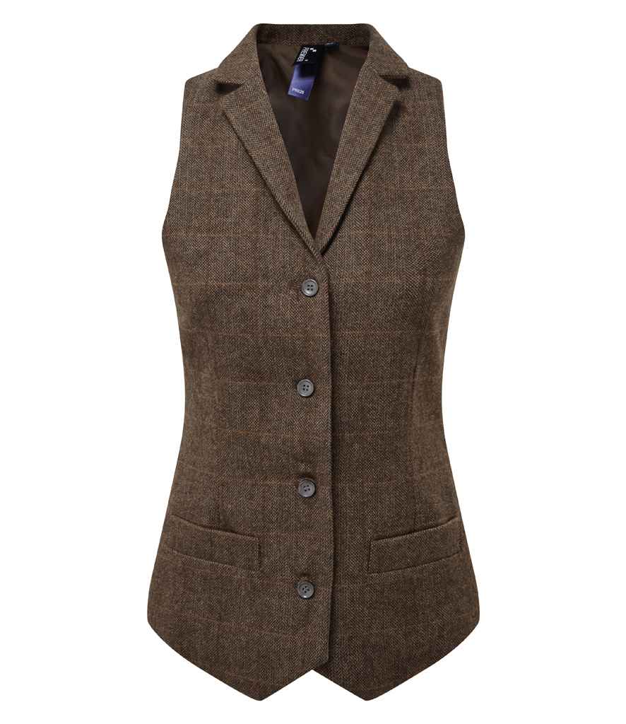 Premier Ladies Herringbone Waistcoat Premier