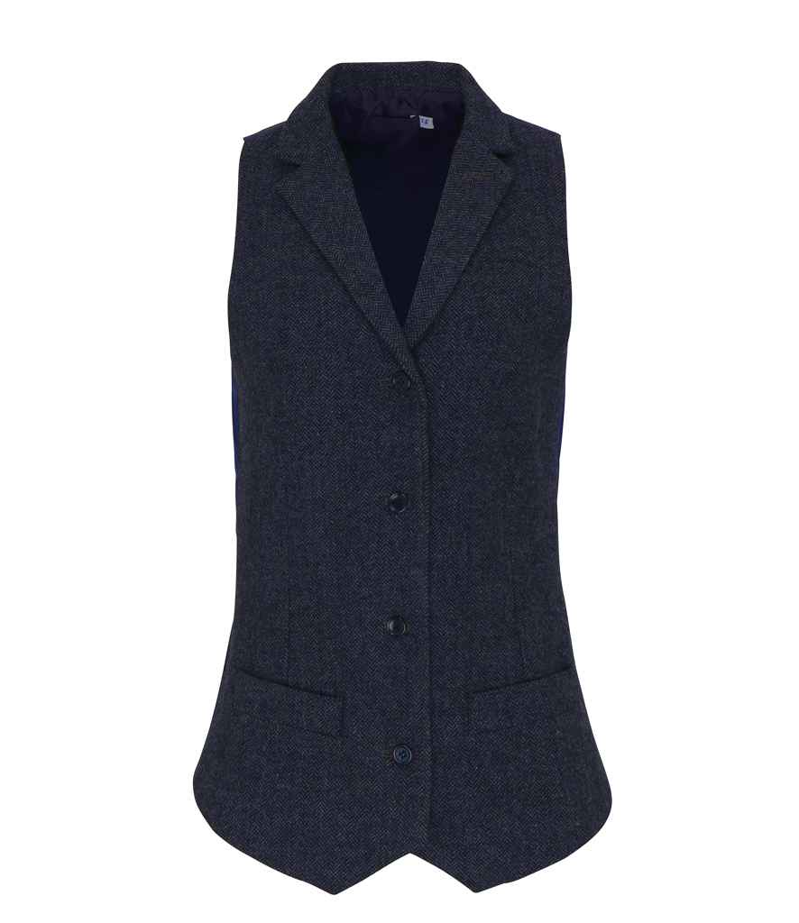 Premier Ladies Herringbone Waistcoat Premier
