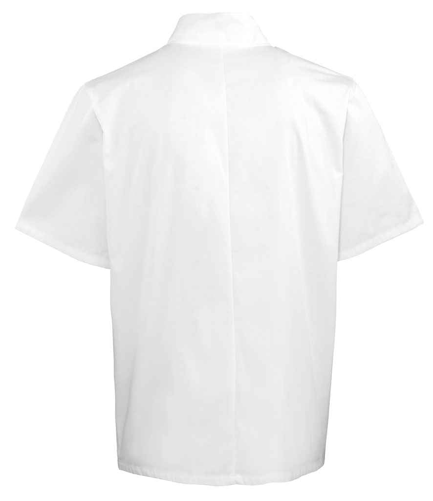 Premier Unisex Short Sleeve Stud Front Chef's Jacket Premier