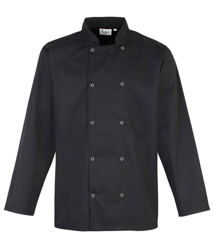 Premier Unisex Long Sleeve Stud Front Chef's Jacket Premier