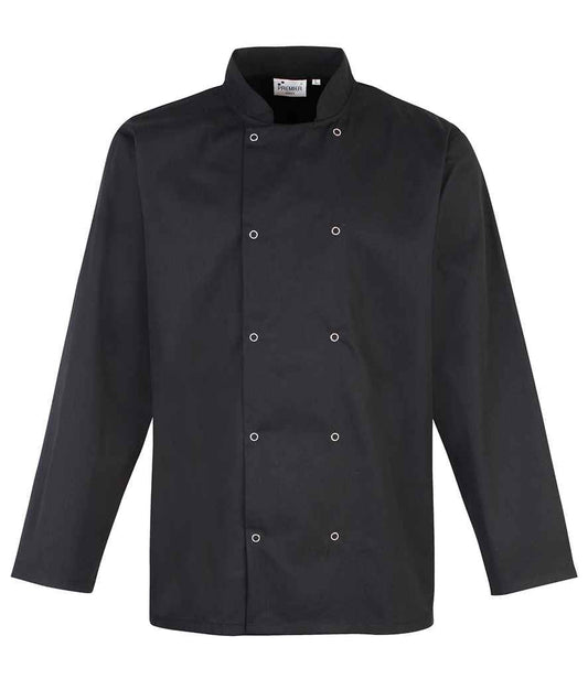 Premier Unisex Long Sleeve Stud Front Chef's Jacket Premier